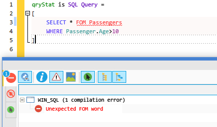 Error of SQL code detected in input