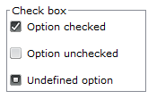 Three-state check box