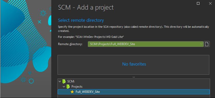 Wizard for adding a project to the SCM - Remote directory