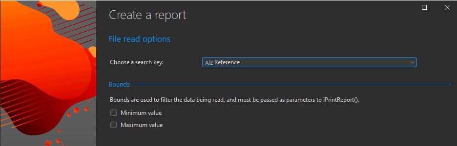 Report creation wizard - Loop through the data file