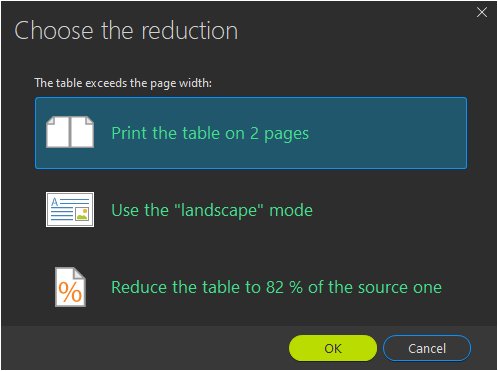 Reducing the report size
