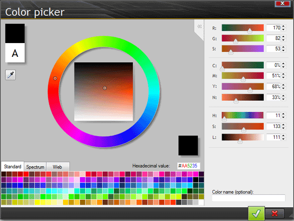 Windows color picker