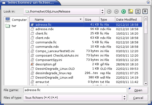 Linux file picker