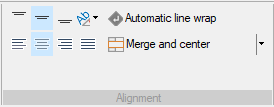 Options of the Alignment group