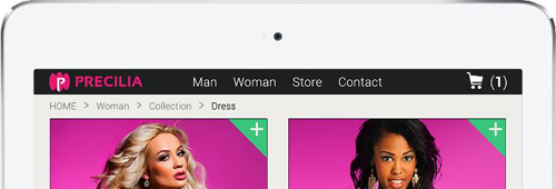 A navigation bar in extended mode