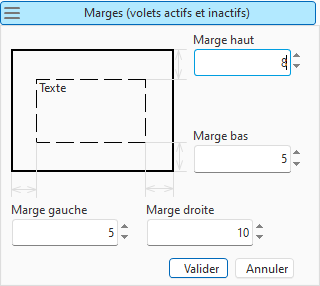 Editing pane tab content margins