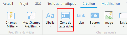 Créer un champ Zone de Texte Riche