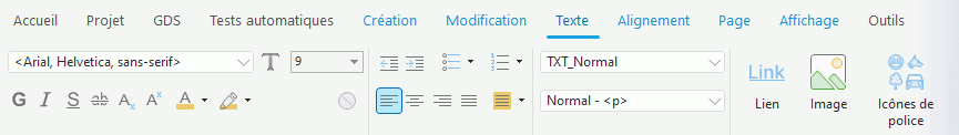 Options d'édition