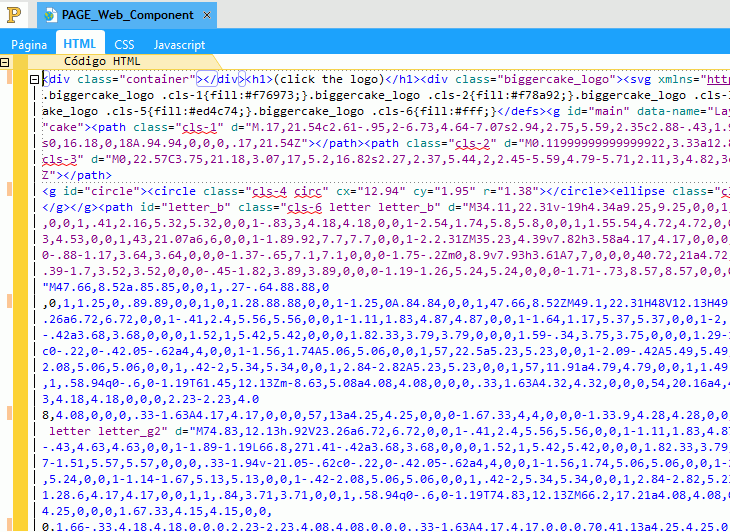 Editor de código HTML